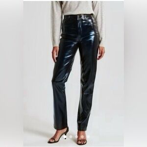 Abercrombie & Fitch Faux Leather Straight-Leg Pants - Size 2